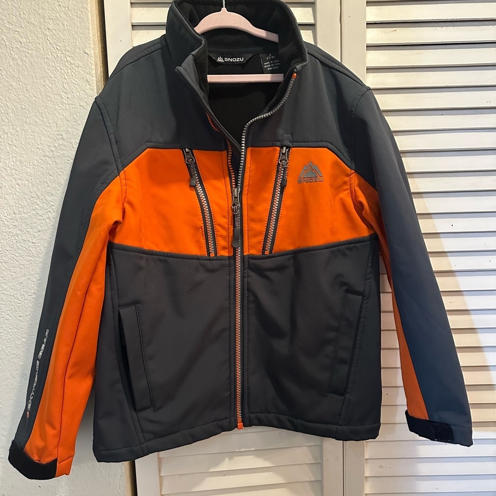 Snozu Vibrant Orange and Charcoal Jacket